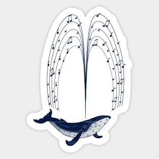 Musicient Whale Sticker